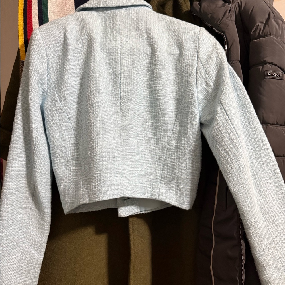 Women's Light Blue Cropped Jacket